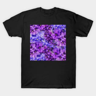 Violets in my garden, digital flower design T-Shirt